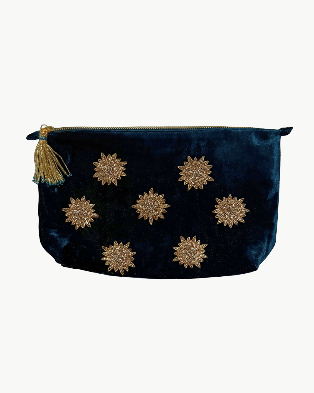 LARGE STAR MAKE UP BAG IN TEAL by Olivia Dar - Romi Boutique
