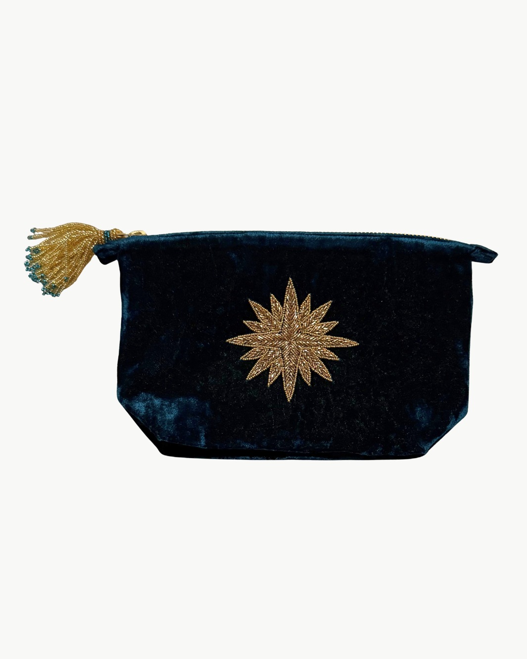 SMALL STAR MAKE UP BAG IN TEAL by Olivia Dar - Romi Boutique