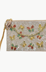 LARGE BUTTERFLY SEQUIN POUCH WITH CHAIN IN WINTER PASTEL - Romi Boutique