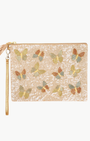 LARGE BUTTERFLY SEQUIN POUCH WITH CHAIN IN WINTER PASTEL by Olivia Dar - Romi Boutique