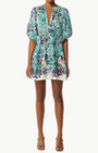 MINI DRESS ARIA IN BLUE PENCILLEO by Poupette St. Barth - Romi Boutique