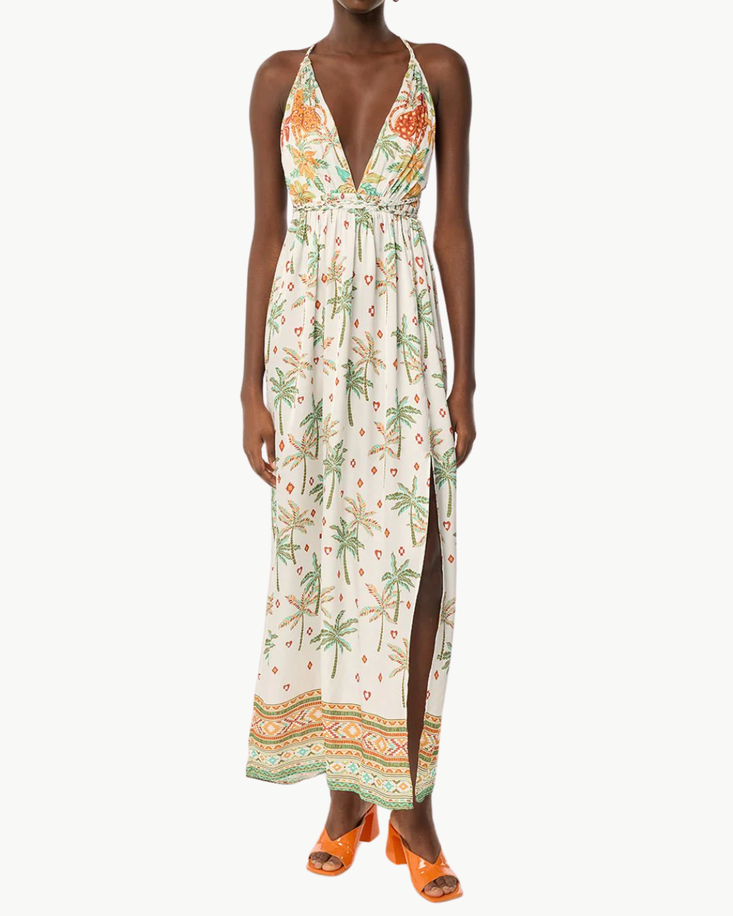 LONG DRESS CALLA IN GREEN EQUATOR by Poupette St. Barth - Romi Boutique