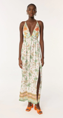 LONG DRESS CALLA IN GREEN EQUATOR by Poupette St. Barth - Romi Boutique