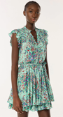 MINI DRESS CALLIE IN MINT EXOTIC FOREST by Poupette St. Barth - Romi Boutique