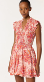 MINI DRESS CALLIE IN PINK EXOTIC FOREST by Poupette St. Barth - Romi Boutique