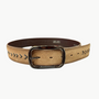 SYLVIA BELT IN TAN W/ BLACK STITCH by Puntovita - Romi Boutique