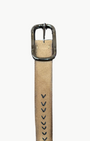 SYLVIA BELT IN TAN W/ BLACK STITCH by Puntovita - Romi Boutique