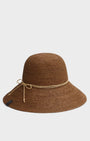 CROCHET RAFFIA BUCKET HAT IN BROWN - Romi Boutique