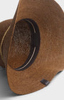 CROCHET RAFFIA BUCKET HAT IN BROWN - Romi Boutique