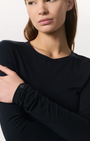 LUCA JERSEY SLIM LONG SLEEVE IN BLACK - Romi Boutique