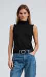THE KNIT TNECK TANK IN BLACK - Romi Boutique
