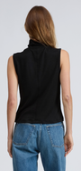 THE KNIT TNECK TANK IN BLACK - Romi Boutique
