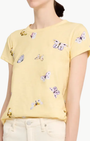ALL OVER TAMMY BUTTERFLY TEE IN BUTTER MULTI - Romi Boutique