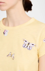 ALL OVER TAMMY BUTTERFLY TEE IN BUTTER MULTI - Romi Boutique