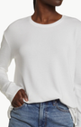 THE LONG SLEEVE KNIT TEE IN WHITE - Romi Boutique