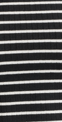 THE KNIT STRIPE RIB TEE IN BLACK MULTI - Romi Boutique