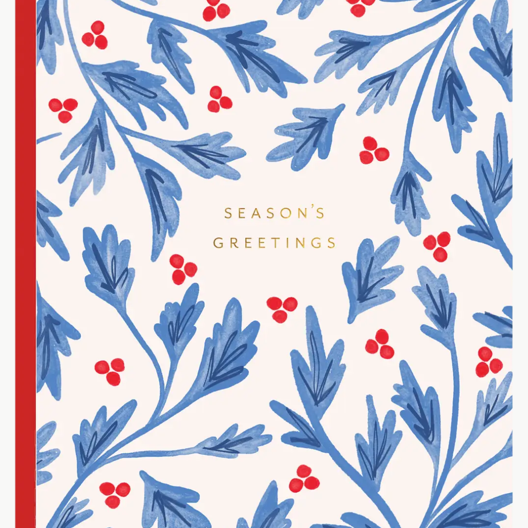 SEASONS GREETINGS HOLLY CARD - Romi Boutique