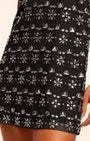 LYNDA EMBELLISHED V-NECK MINI DRESS IN BLACK - Romi Boutique