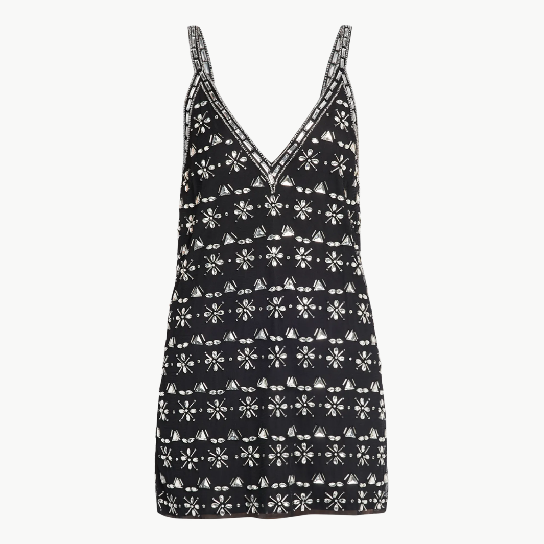 LYNDA EMBELLISHED V-NECK MINI DRESS by Ramy Brook - Romi Boutique