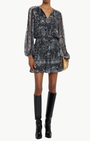 MARICELA MINI DRESS IN BLACK PAISLEY - Romi Boutique