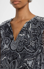 MARICELA MINI DRESS IN BLACK PAISLEY - Romi Boutique