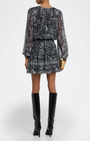 MARICELA MINI DRESS IN BLACK PAISLEY - Romi Boutique