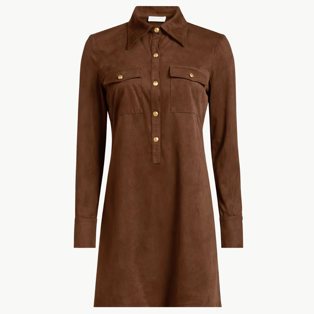 MARIA FAUX SUEDE MINI DRESS by Ramy Brook - Romi Boutique