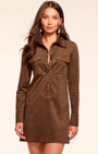 MARIA FAUX SUEDE MINI DRESS by Ramy Brook - Romi Boutique