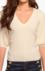CASSIDEE CASHMERE SWEATER IN IVORY - Romi Boutique