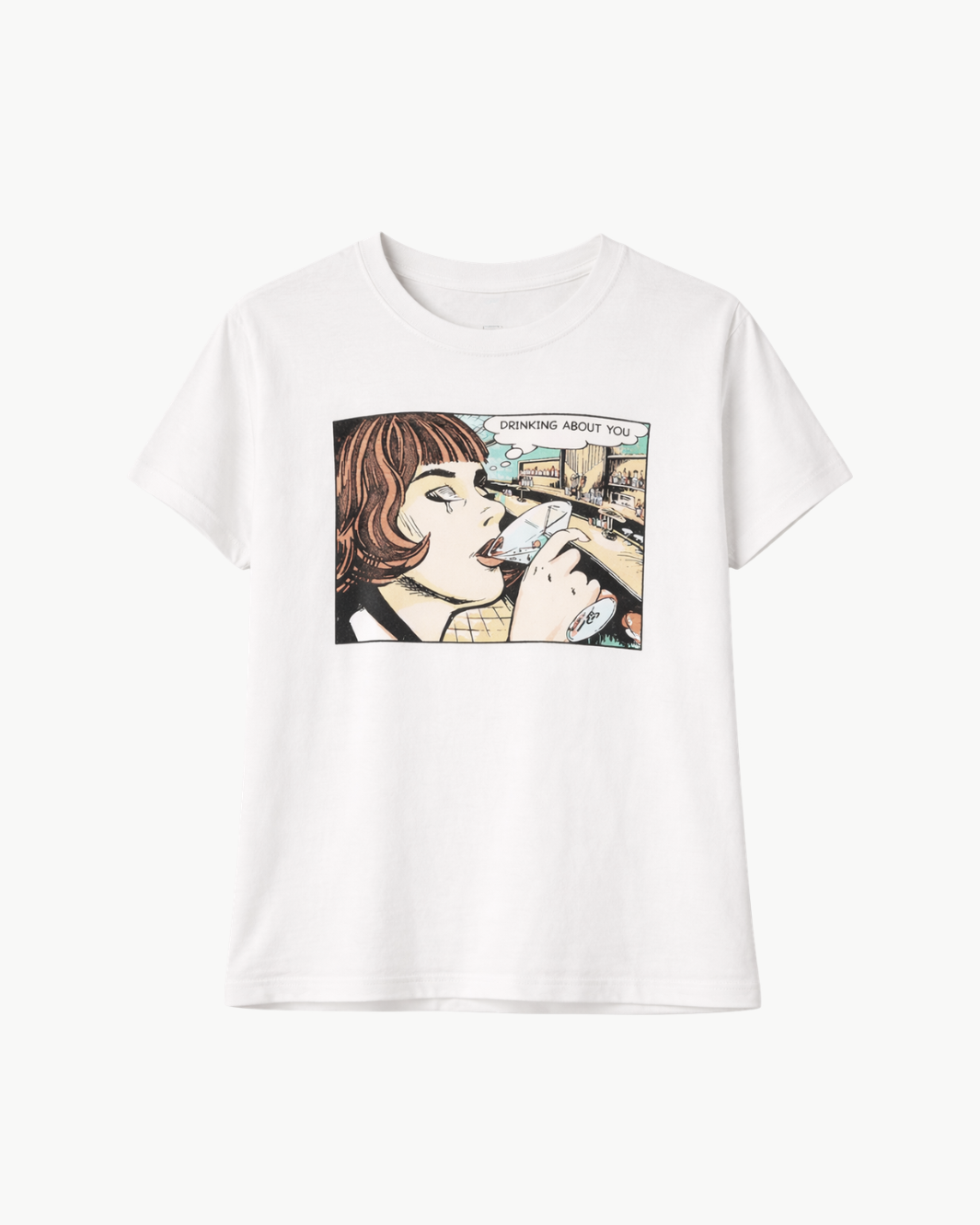 CLASSIC TEE DRINKING ABOUT YOU by Re/Done - Romi Boutique