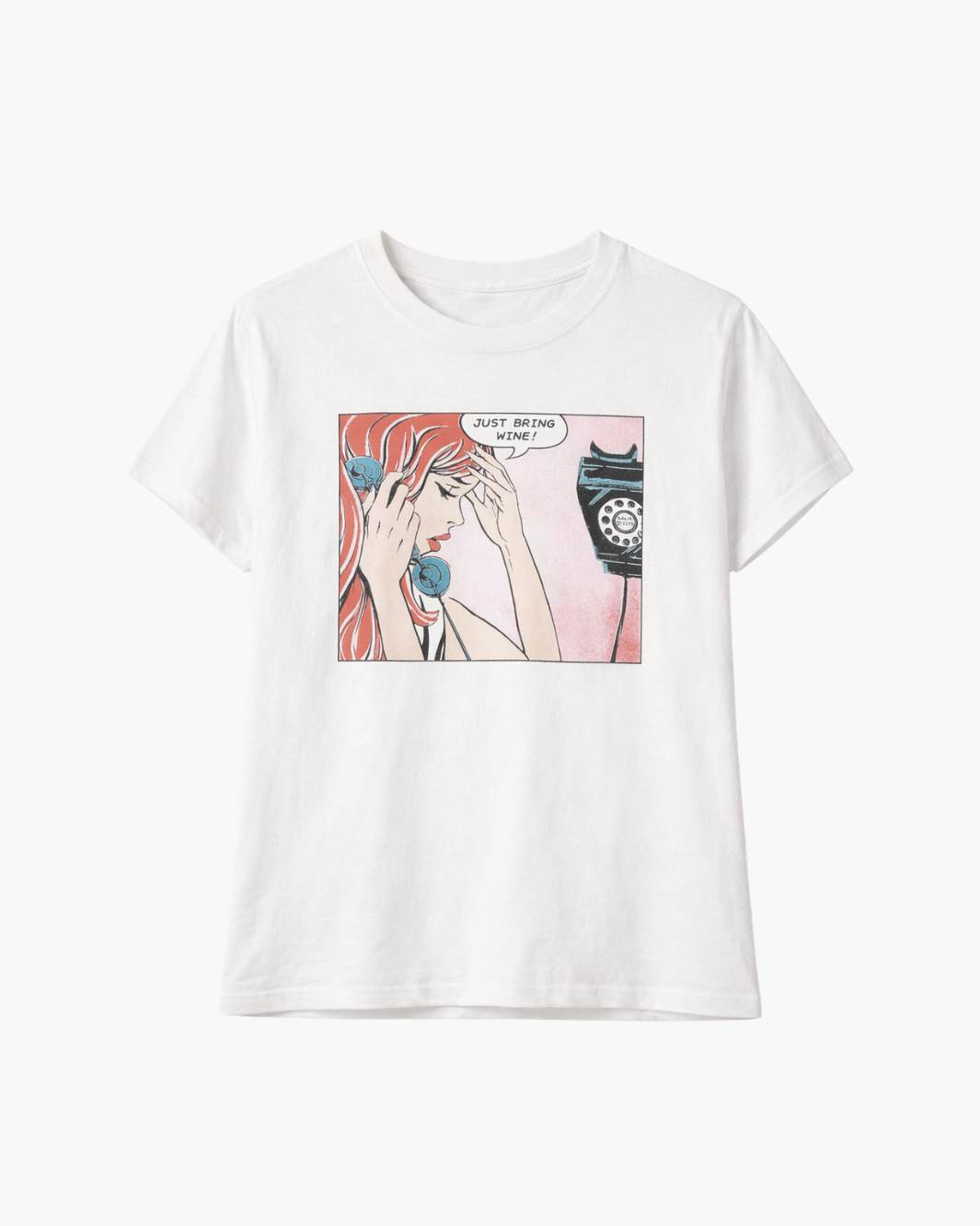 CLASSIC TEE JUST SEND WINE - Romi Boutique