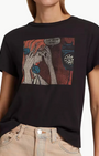 CLASSIC TEE JUST SEND WINE IN WASHED BLACK by Re/Done - Romi Boutique