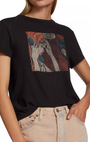 CLASSIC TEE JUST SEND WINE IN WASHED BLACK by Re/Done - Romi Boutique