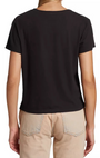 CLASSIC TEE JUST SEND WINE IN WASHED BLACK by Re/Done - Romi Boutique