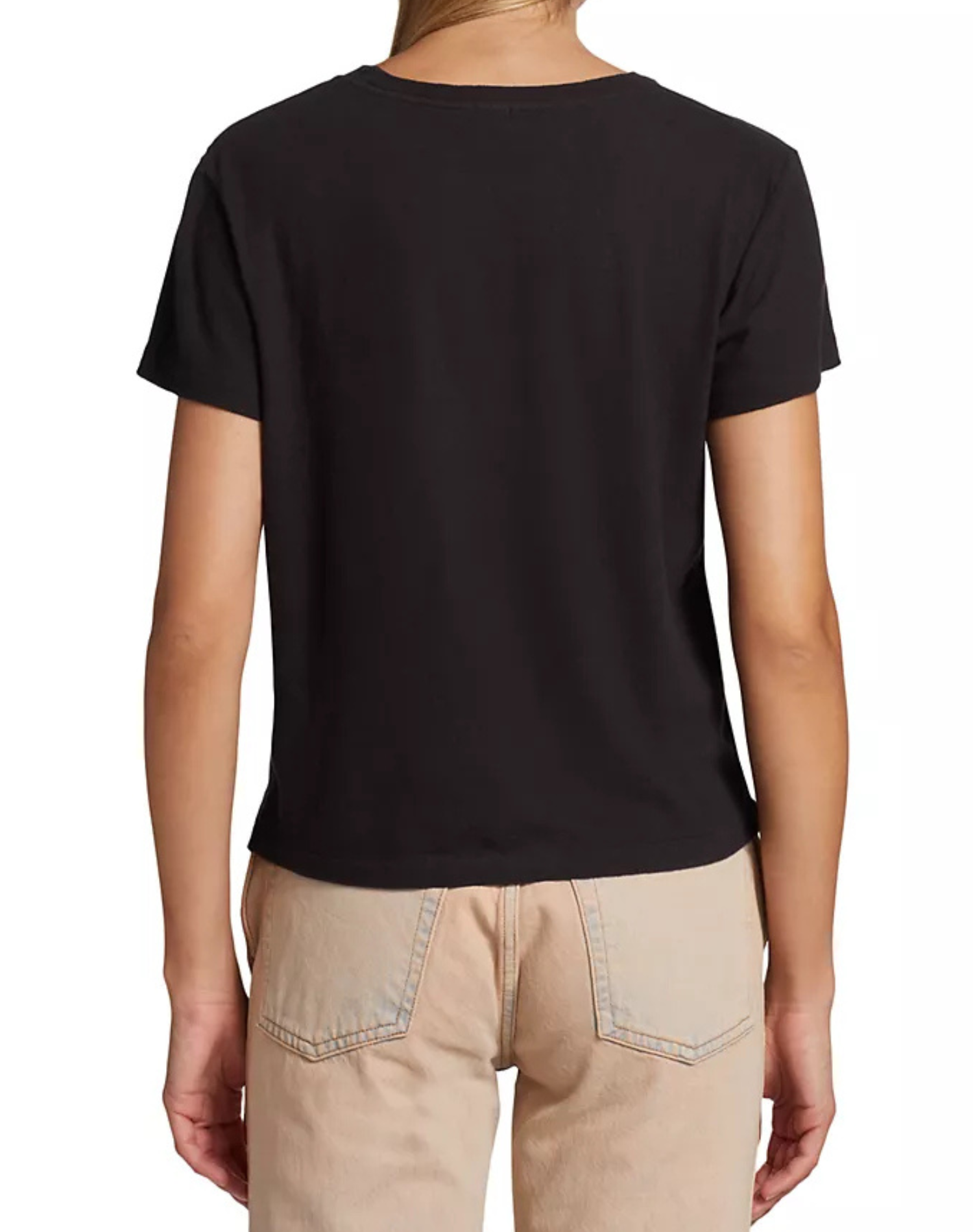 CLASSIC TEE JUST SEND WINE IN WASHED BLACK by Re/Done - Romi Boutique