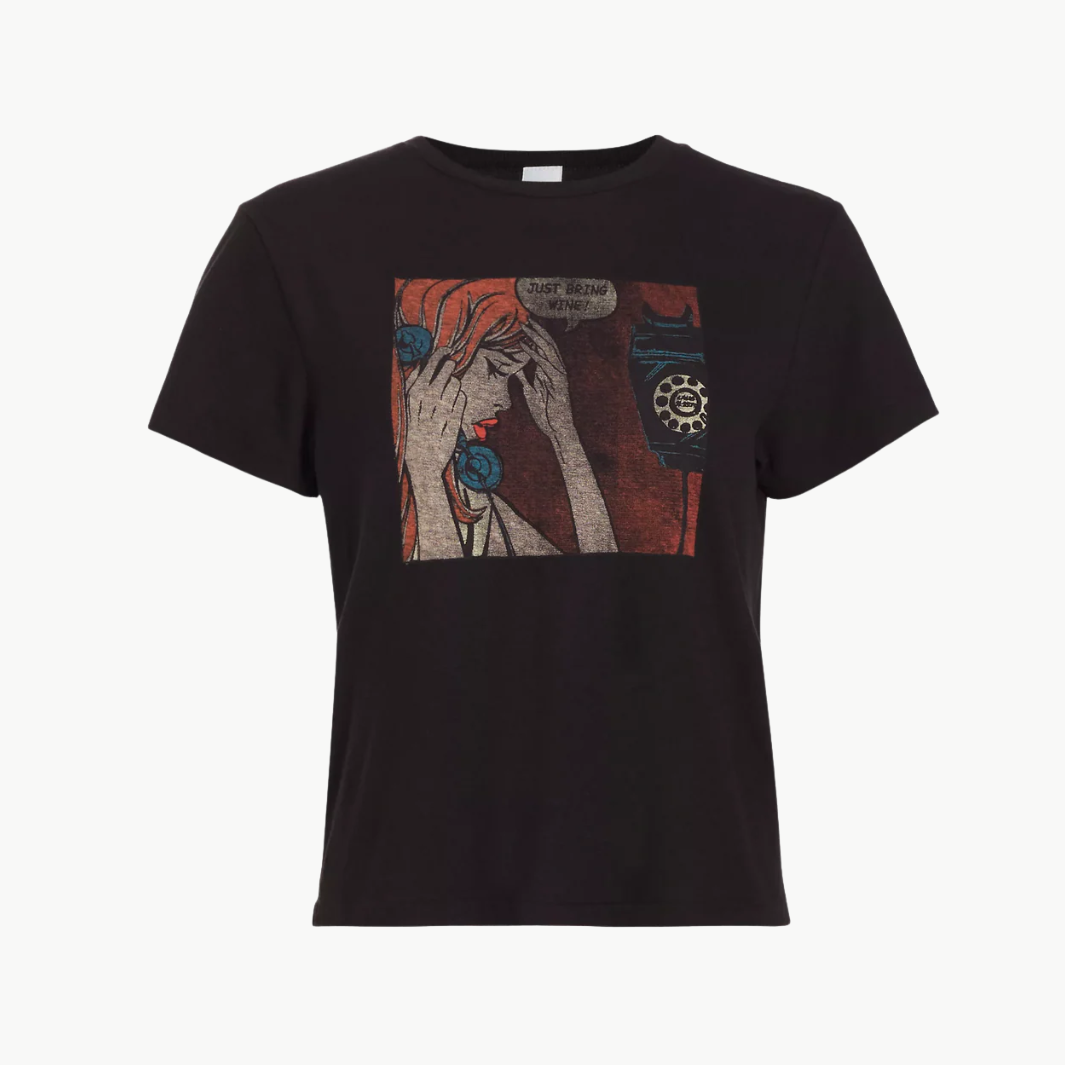 CLASSIC TEE JUST SEND WINE by Re/Done - Romi Boutique