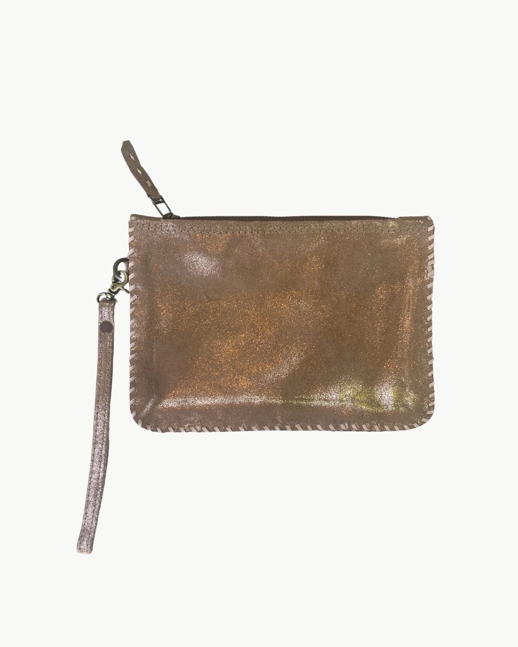 LAILA WRISTLET POUCH IN ROSE GOLD by Romi - Romi Boutique
