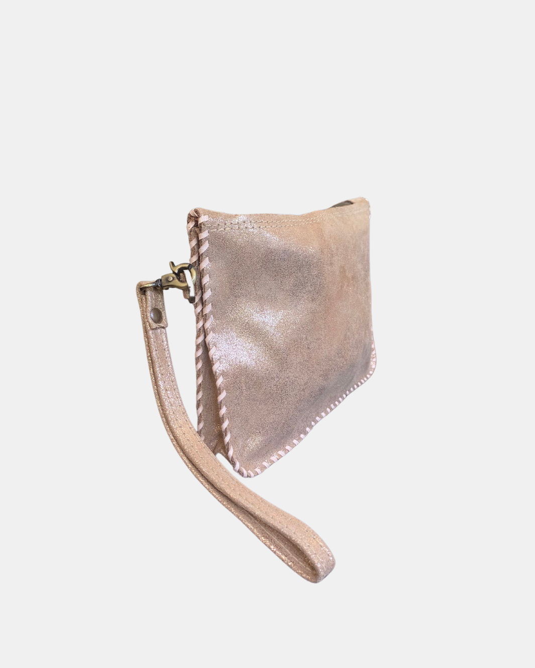 LAILA WRISTLET POUCH IN ROSE GOLD by Romi - Romi Boutique