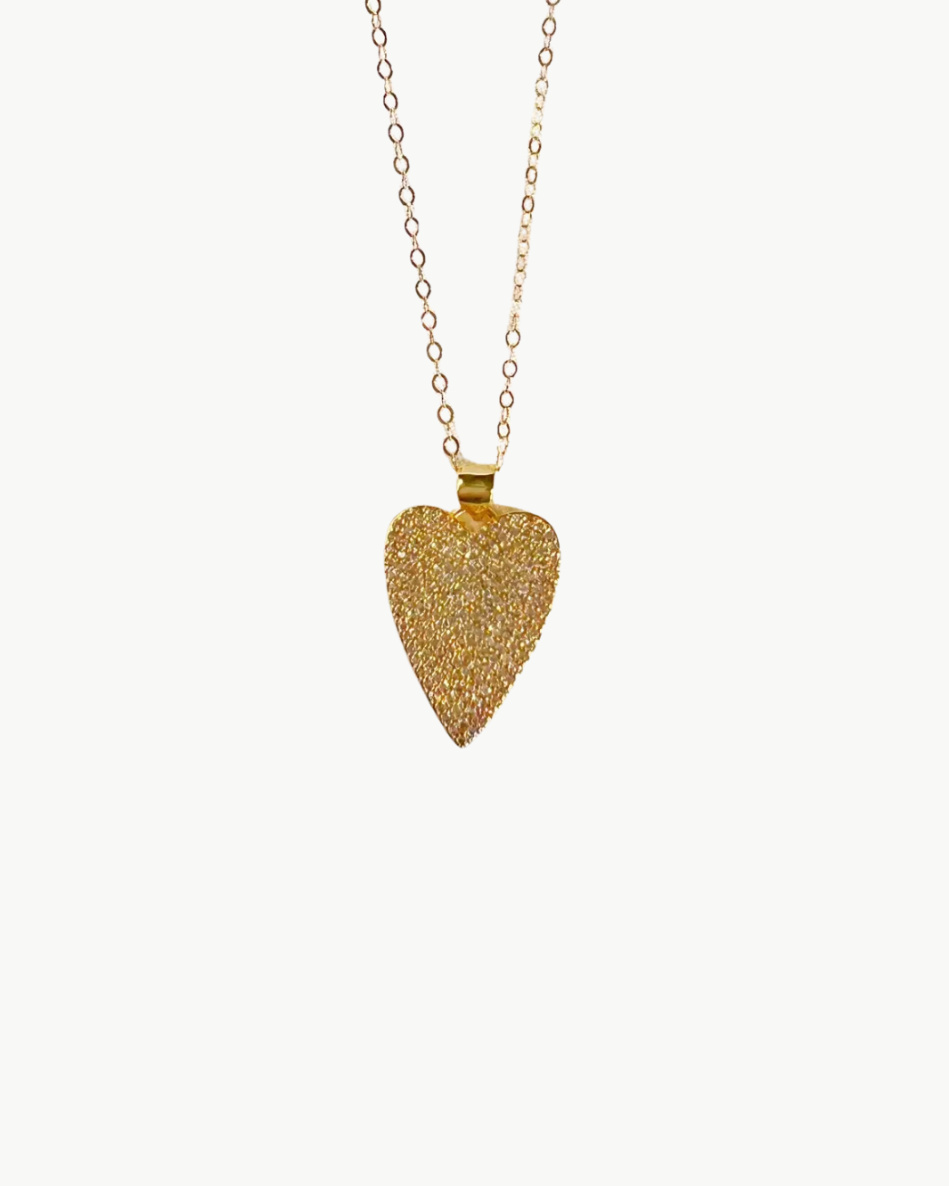 ONE LOVE HEART CZ NECKLACE IN GOLD FILLED - Romi Boutique