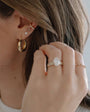 CHARLOTTE PAVE EAR CUFF IN GOLD - Romi Boutique