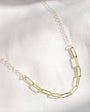 GOLDEN HOUR PAPERCLIP NECKLACE IN GOLD - Romi Boutique