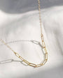GOLDEN HOUR PAPERCLIP NECKLACE IN GOLD - Romi Boutique