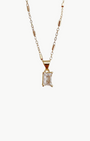 GOLDIE CLEAR CZ PENDANT NECKLACE IN GOLD by Romi - Romi Boutique