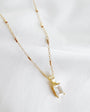 GOLDIE CLEAR CZ PENDANT NECKLACE IN GOLD by Romi - Romi Boutique