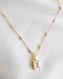 GOLDIE CLEAR CZ PENDANT NECKLACE IN GOLD by Romi - Romi Boutique