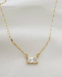 LEIGHTON CZ GOLD FILLED PENDANT NECKLACE IN GOLD by Romi - Romi Boutique