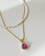SEA ISLE FRESHWATER RICE PEARL BEADED NECKLACE IN GOLD by Romi - Romi Boutique