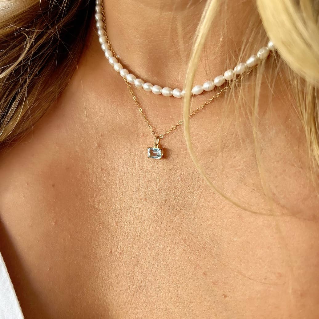 SEA ISLE FRESHWATER RICE PEARL BEADED NECKLACE IN GOLD by Romi - Romi Boutique