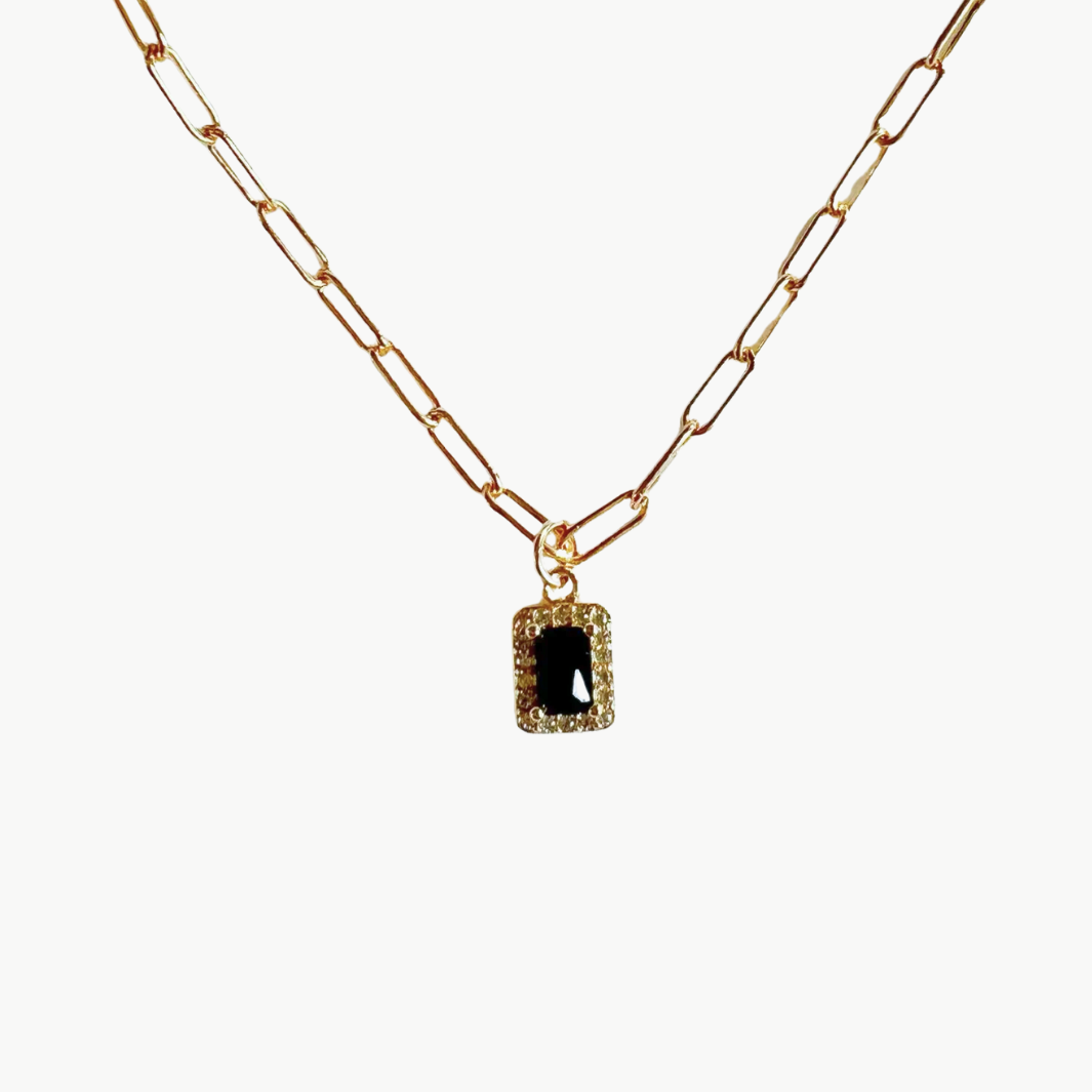 SHAINA PAPERCLIP NECKLACE IN GOLD - Romi Boutique