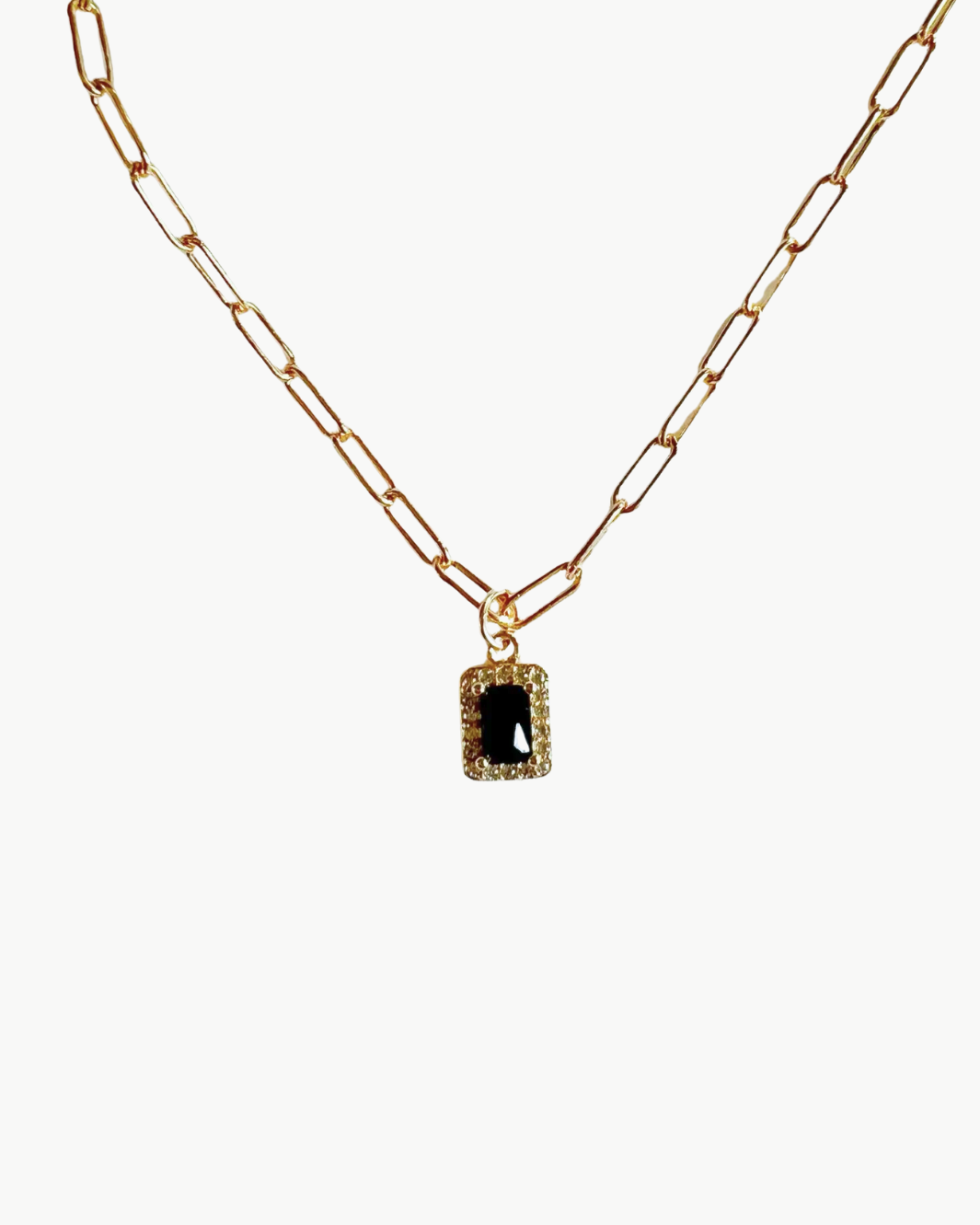 SHAINA PAPERCLIP NECKLACE IN GOLD - Romi Boutique